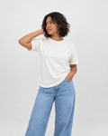 Camiseta Básica Feminina 100% algodão - Branca
