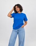 Camiseta Básica Feminina 100% algodão - Azul Royal