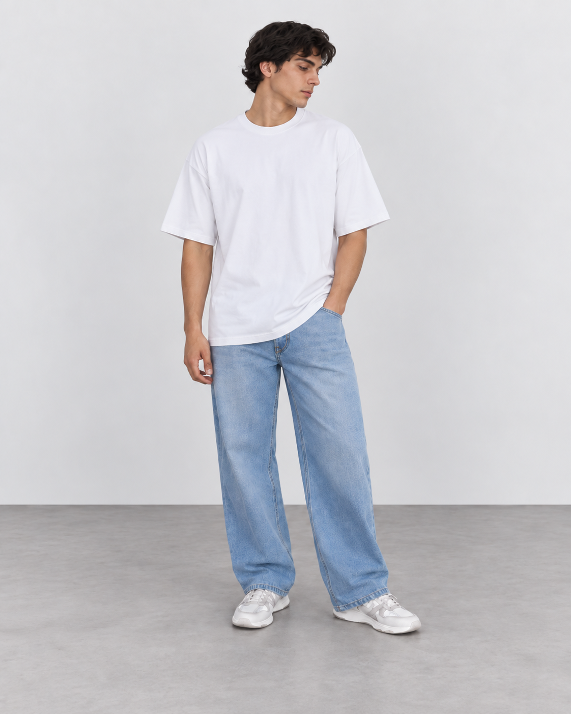 Camiseta Over 100% algodão - Branca