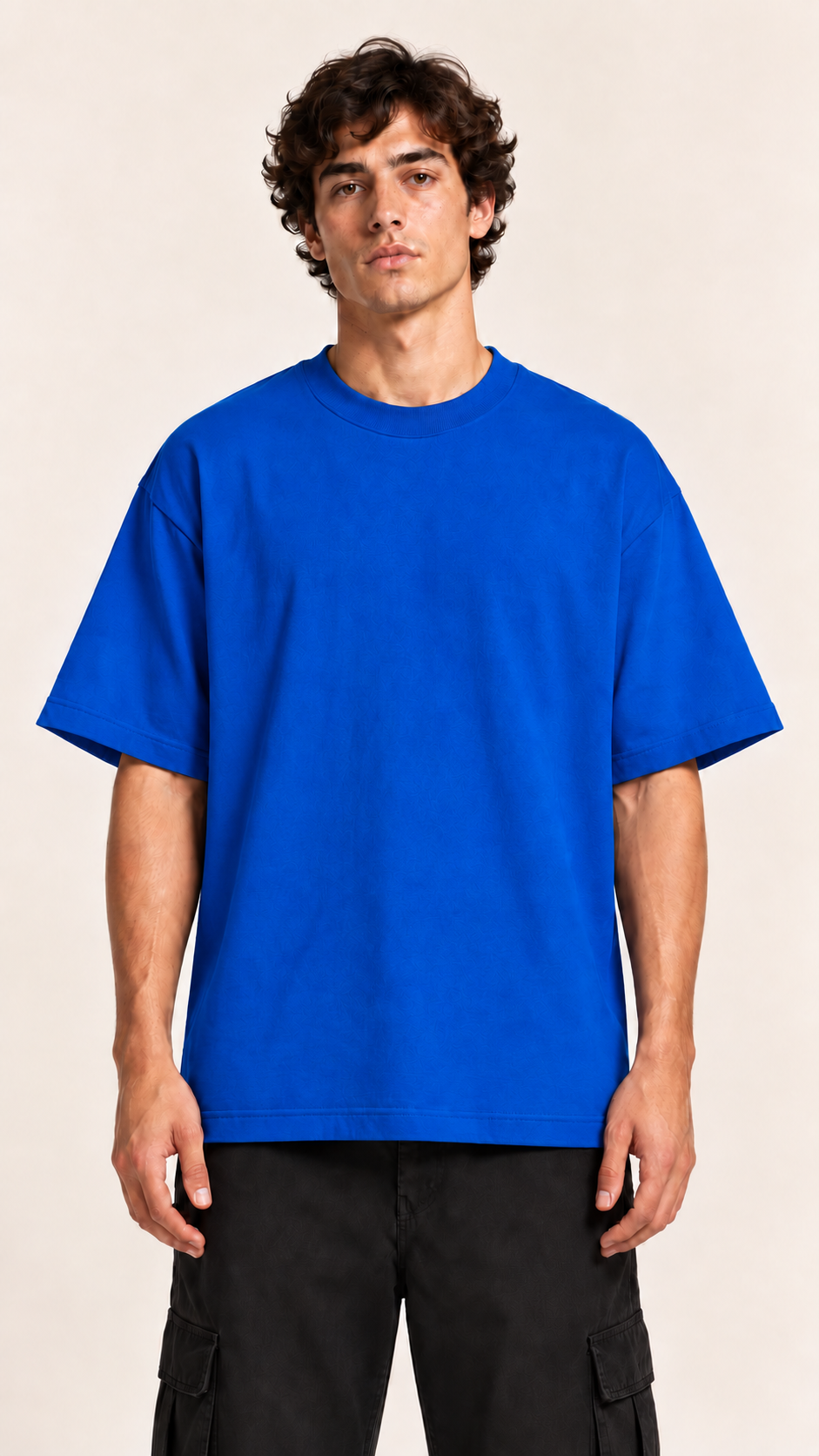 Camiseta Over 100% algodão - Azul Royal