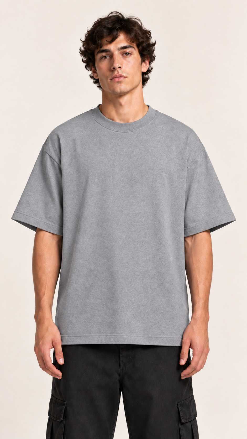 Camiseta Over 100% algodão - Cinza