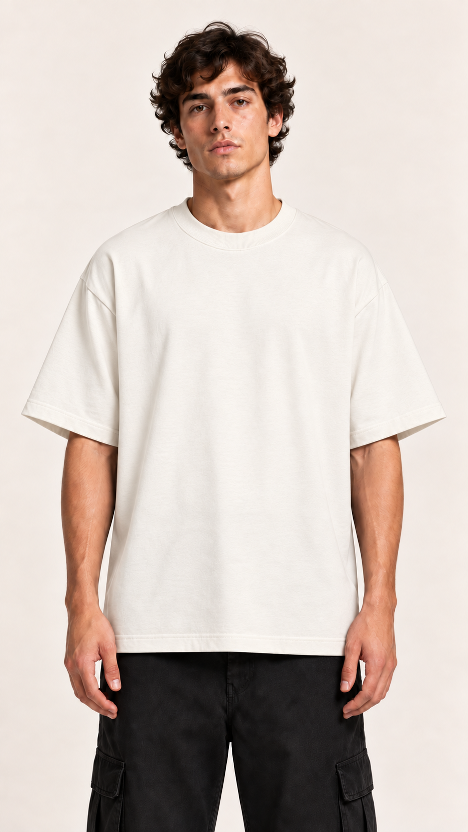Camiseta Over 100% algodão - Off White